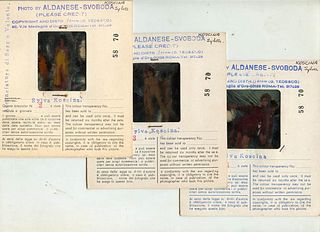 Aldanese-Svoboda<br><br>Sylva Koscina, 3 original color diapositives, 1970 circa<br><br>Sylva Koscina, 3 original color diapositives (6x6) realized by