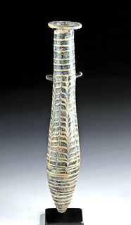 Tall Greek Hellenistic Core-Form Glass Alabastron