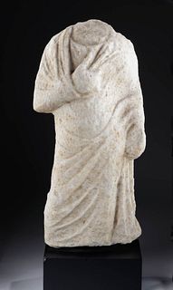 Roman Marble Draped Figure - Male Actor