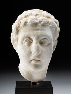 Roman Marble Head of a Youth