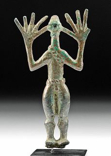 Rare Large Dagestan Bronze Standing Figure