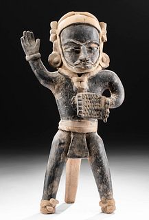 Tall Veracruz Pottery Standing Warrior Figure w/ Grater