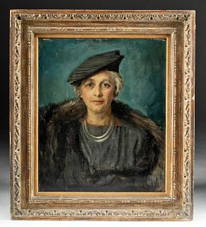Framed Draper Portrait - Mrs. Draper in Furs, 1941