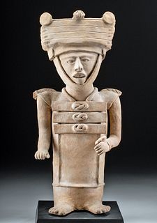 Monumental Veracruz Pottery Standing Dignitary Figure
