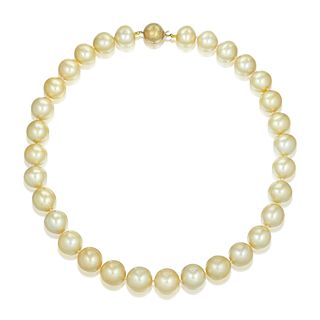 Golden South Sea Cultured Pearl Necklace