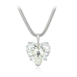 6.68-Carat Heart-Shaped Diamond Pendant Necklace
