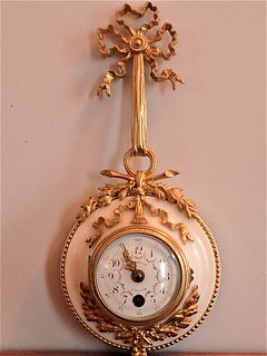 Ormolu and Alabaster French Cartel Wall Clock - Courtesy Silver Art by D & R, Maryland and Marseille France