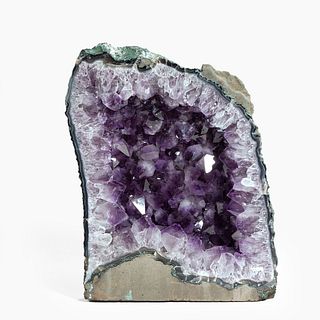 A large split geode with a deep purple amethyst interior - Courtesy William Cook Antiques, UK 