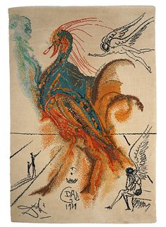 Salvador Dali Wall Carpet 'Le Grand Pavon' 1979