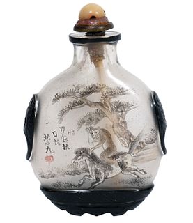 Peking Glass Monkey Snuff Bottle