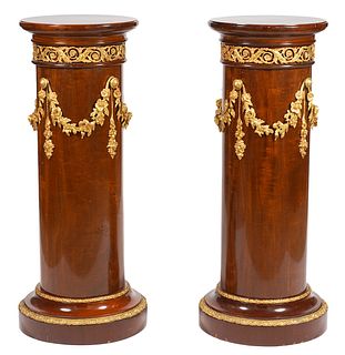 Pair of Late 19th Ct. Continental Bronze Pedestals