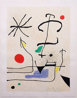 Jean Miro Lithograph on Paper