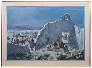 Carl Hantman 'Study for Rifles of War' Painting
