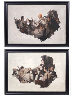 Two Edward Stevens Illustration Paintings