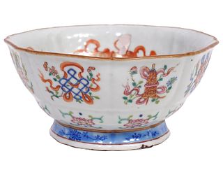Chinese Porcelain Hexagonal Famille Rose Bowl