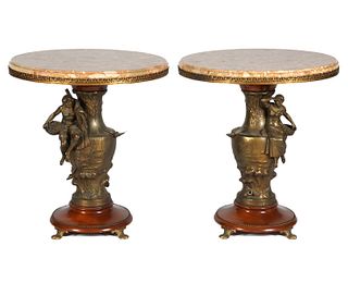 Pr. 19th C. Marble Top Tables Style of Moreau