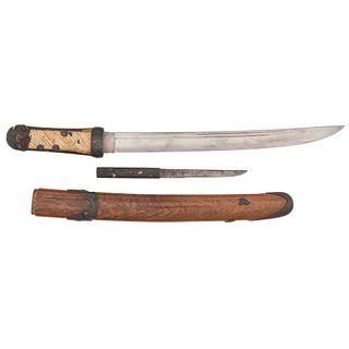 Koto Japanese Samurai Sword (Tanto) Signed Kanetsugu