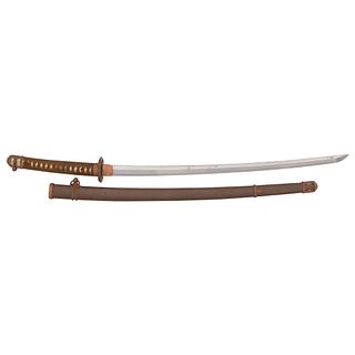Showato Japanese Samurai Sword (Katana) in Shin-Gunto Mounts signed Tenryuko Yoshitaka