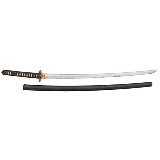 Shinto Japanese Samurai Sword (Katana) Signed Kawachi no Kami Kunisuke