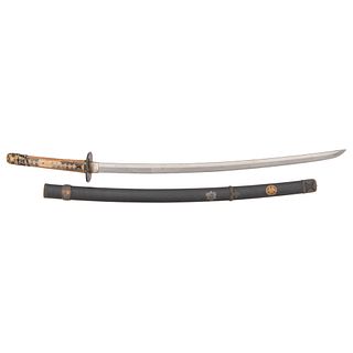 Japanese Samurai Sword (Katana) Unsigned in Good Mounts