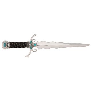 Splendid Large Quillon Dagger with Flamboyant Blade By Lloyd Hale