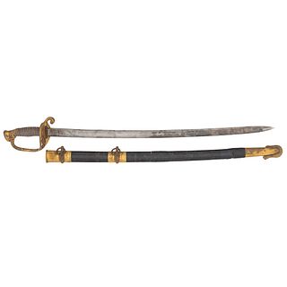 Scarce Ames Model 1852 Naval Officers Sword