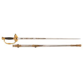 A.J. Plate Model 1872 Field and Staff Officer's Sword Presented to Medal of Honor Winner General Nelson Miles, by the Company Officers of the 5th Infa