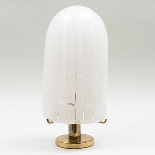 Barbini Murano Glass and Brass Table Lamp 
