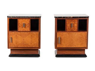 Art Deco Style 
Mid 20th Century
Pair of Night Stands