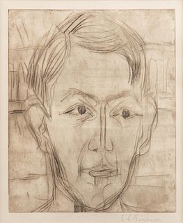 Ernst Ludwig Kirchner
(German, 1880-1938)
Kopf eines jungen Mannes (Dr. Hans Butow)
