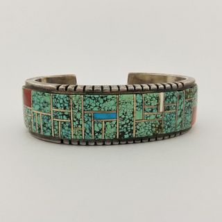Julian Arviso Navajo Sterling & Turquoise Bracelet
