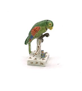 Porcelain Parrot on a Perch, Chamberlain Factory, courtesy of The Spare Room Antiques