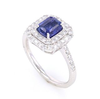 Rare Unheated Color Change Sapphire Diamond Ring
