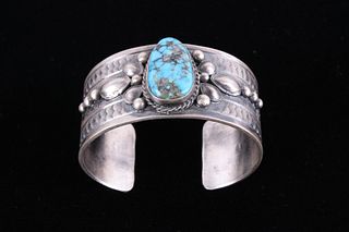 Navajo Betta Lee Blue Gem Turquoise Bracelet