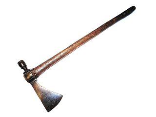Woodlands Iroquois Brass Pipe Tomahawk c1780-1800-