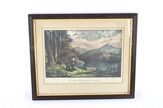 Rare "In The Northern Wilds" Original Lithograph
