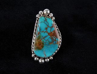 Navajo M. House Royston Turquoise Sterling Ring