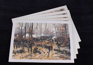 Louis Prang Battle of Shiloh Chromolithograph 1888