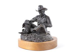 Bill L. Hill Seated Cowboy Bronze 23/25