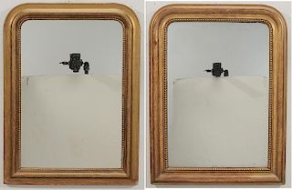 Two Gilt Modern Framed Mirrors
