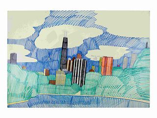 Wesley Willis
(American, 1963-2003)
Chicago Skyline, 1991