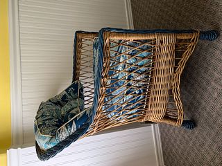 A Bar Harbor style Arm chair, circa 1910, courtesy of James Butterworth, Antique American Wicker, New Hampshire