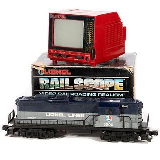 O Gauge Lionel 6-3300 Railscope locomotive and television