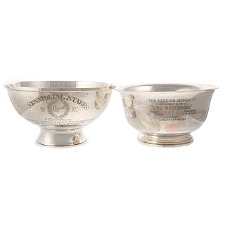 Two Sterling Equestrian Trophies