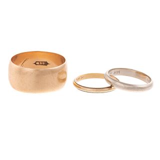 A Trio of Gold Wedding Bands