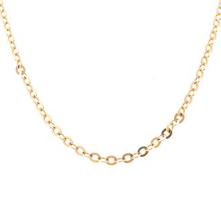 A Flat Oval Link Necklace in 14K