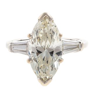An Impressive 3.30 ct Marquise Diamond Ring in 14K