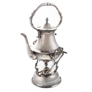 Mexican Sterling Hot Water Kettle-On-Stand
