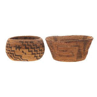 Two Plains Indian Baskets