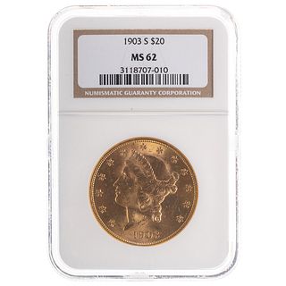 1903-S $20 Liberty Double Eagle NGC MS62